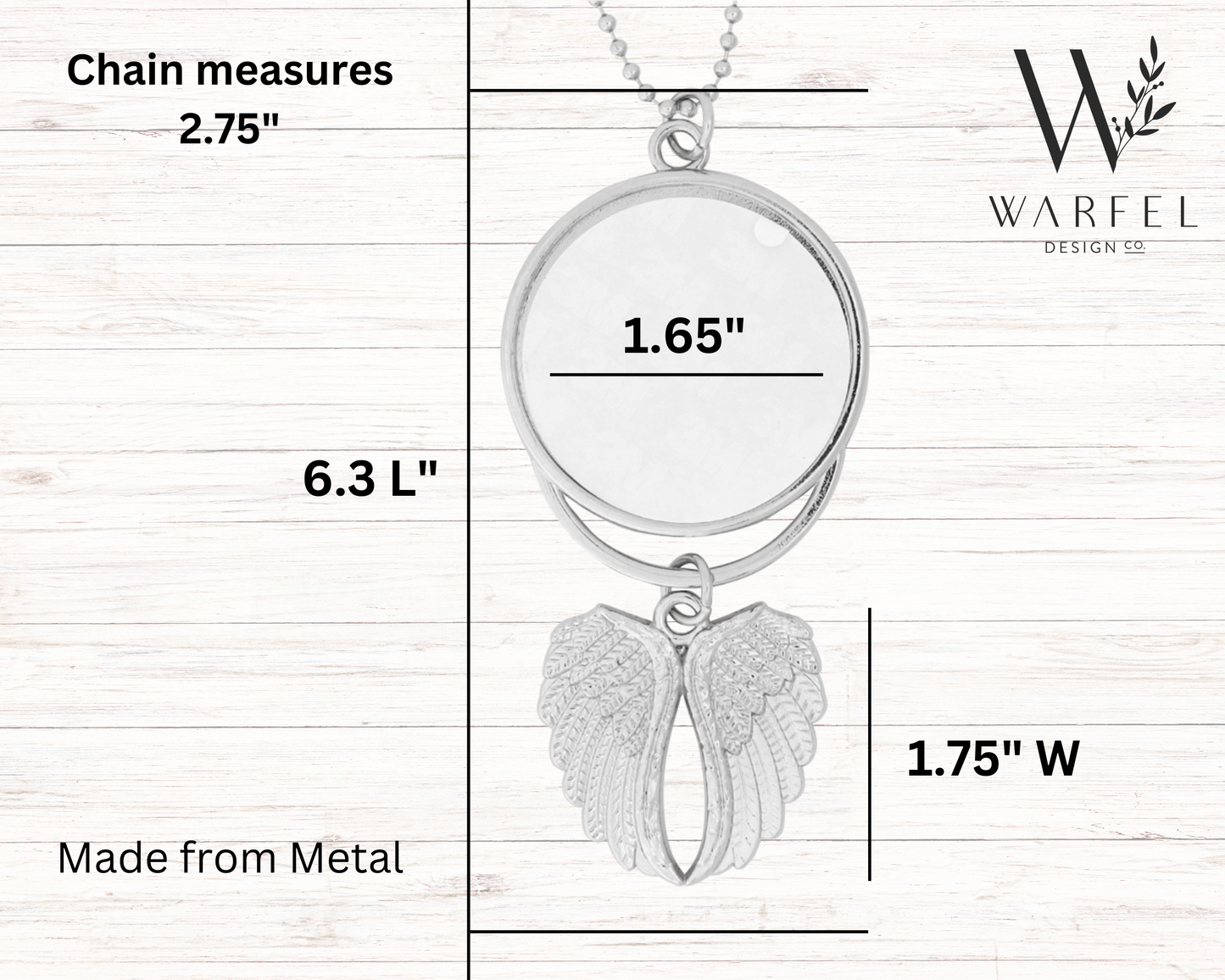 Double-Sided Angel Photo Charm – Memorial Pendant or Ornament