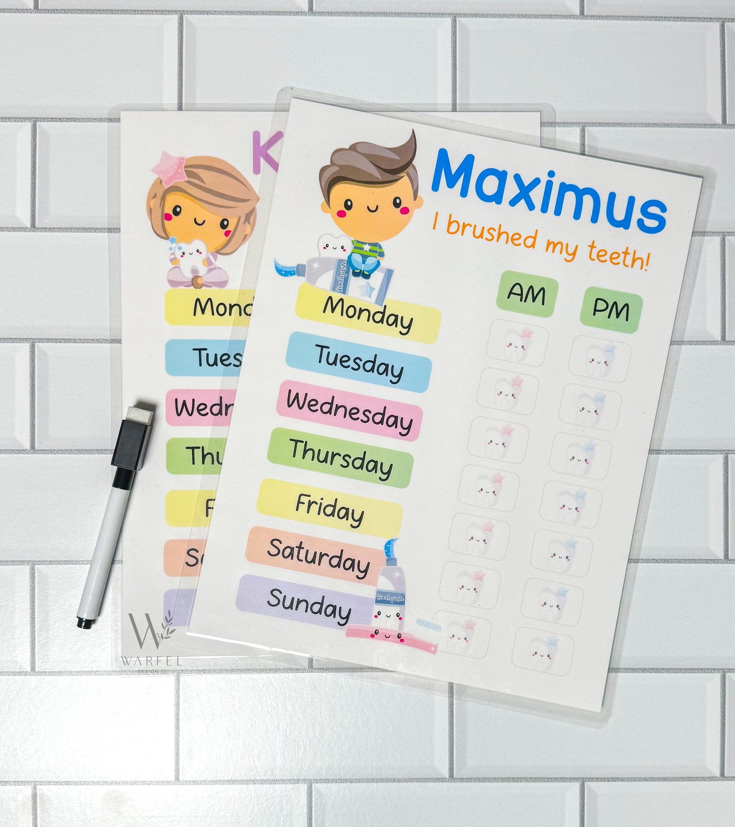 I Brushed My Teeth Chart – Laminated Daily Tracker for Kids