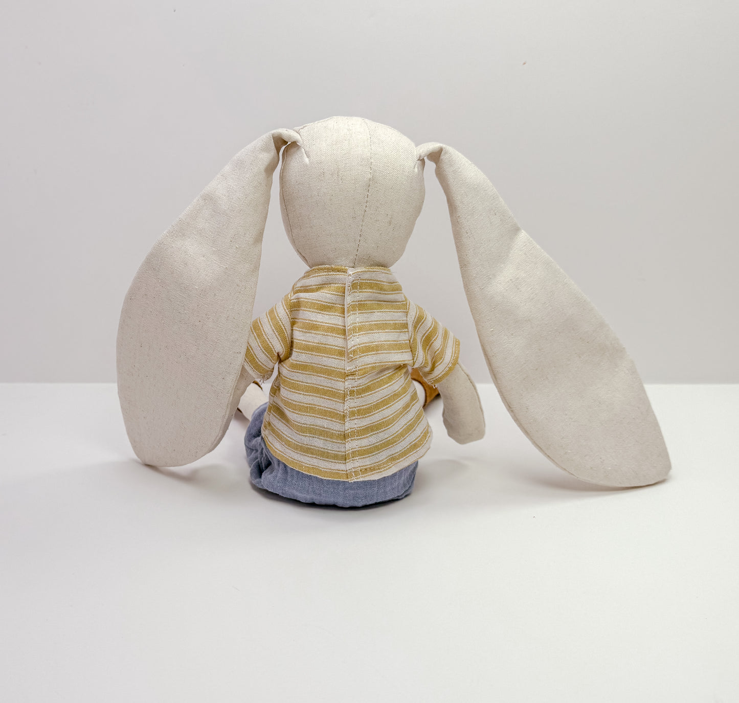 Cotton Linen Stuffed Bunnies – 15" Plush Toy for Easter or Baby Gifts