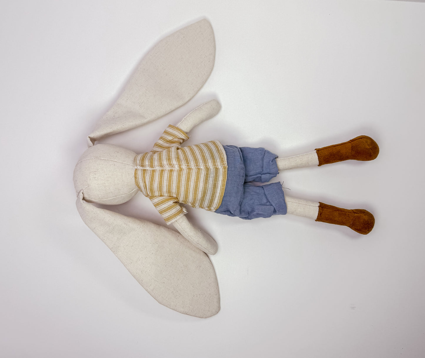 Cotton Linen Stuffed Bunnies – 15" Plush Toy for Easter or Baby Gifts