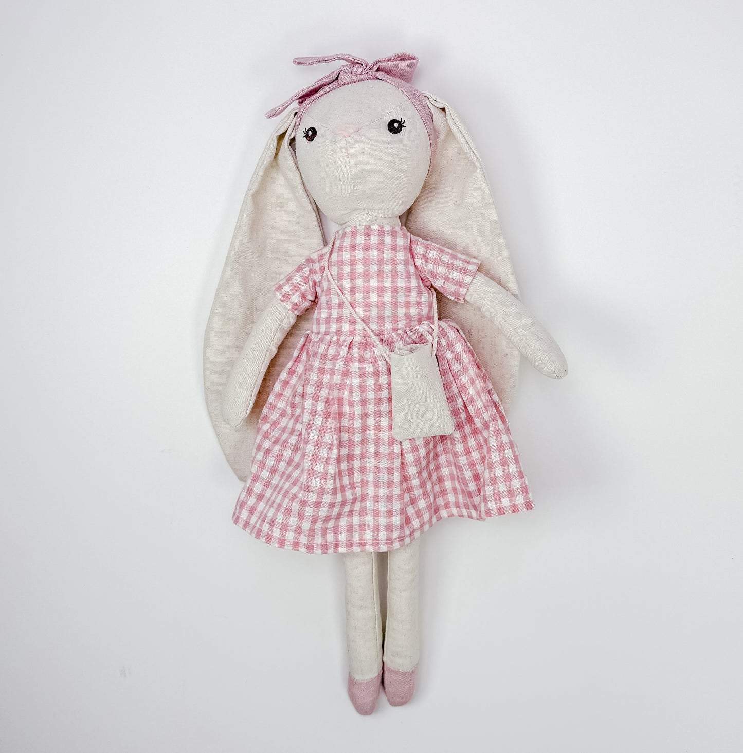 Cotton Linen Stuffed Bunnies – 15" Plush Toy for Easter or Baby Gifts