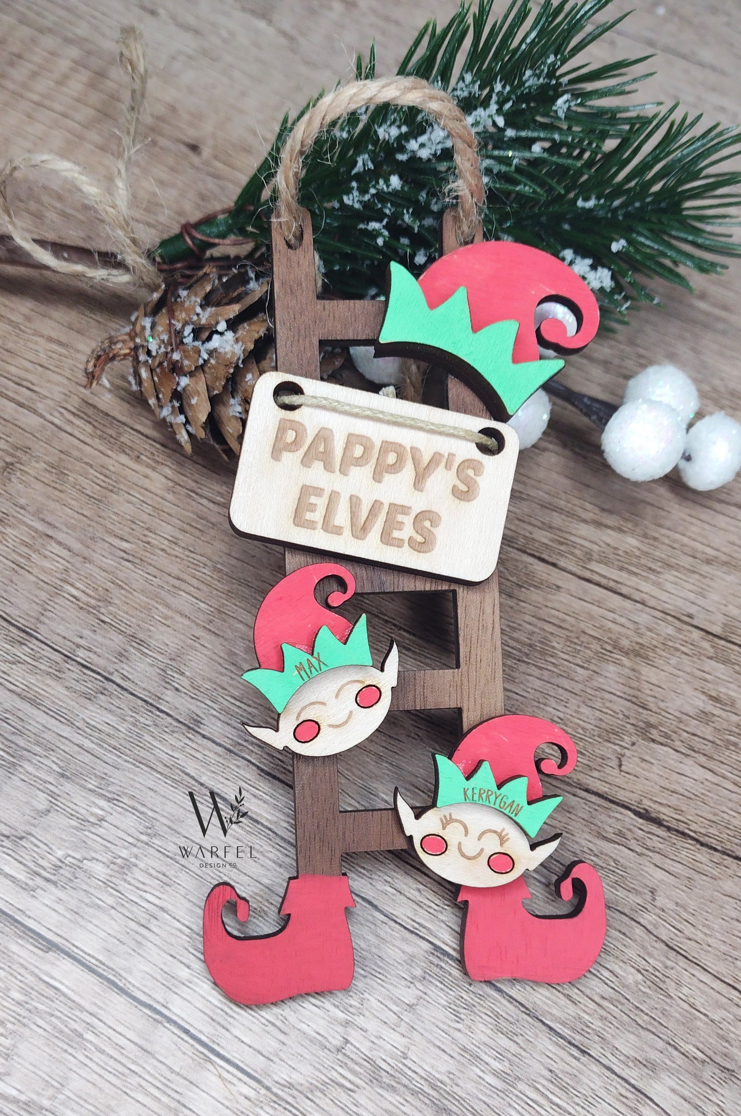 Elf family ornament