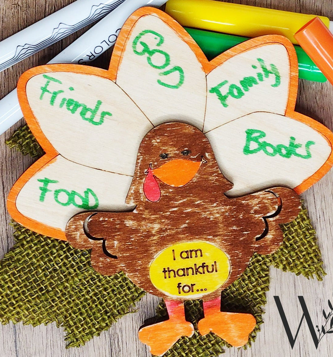 Thankful Turkey Magnet Craft Kit - Great for Classroom parties!