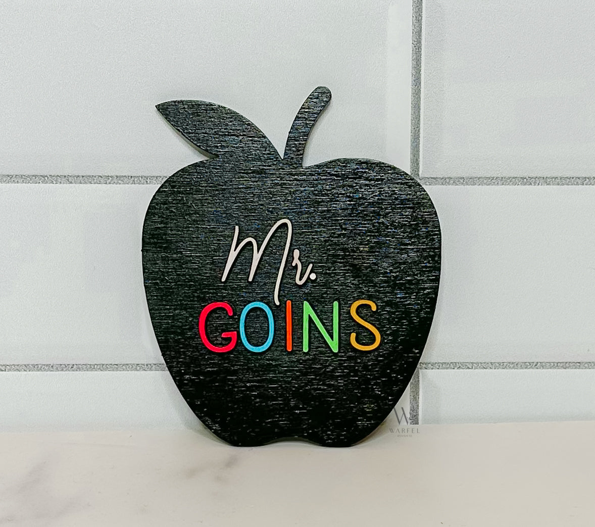 Teacher Apple Magnet – Personalized Wooden Gift for Teachers