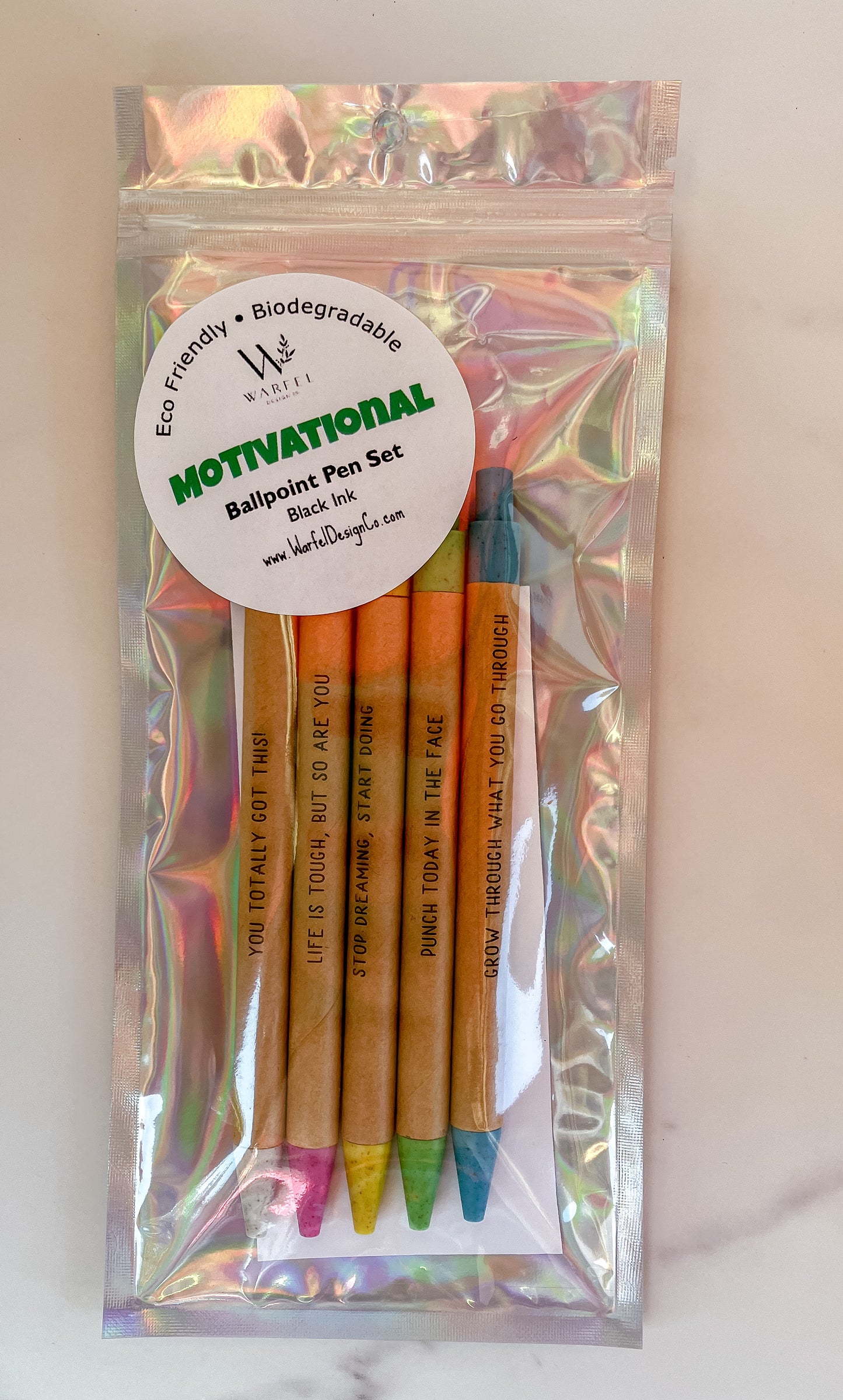 Motivational Pen Set – 5 Inspiring Phrases to Keep You Going!