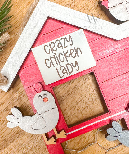 Chicken Coop Christmas ornament