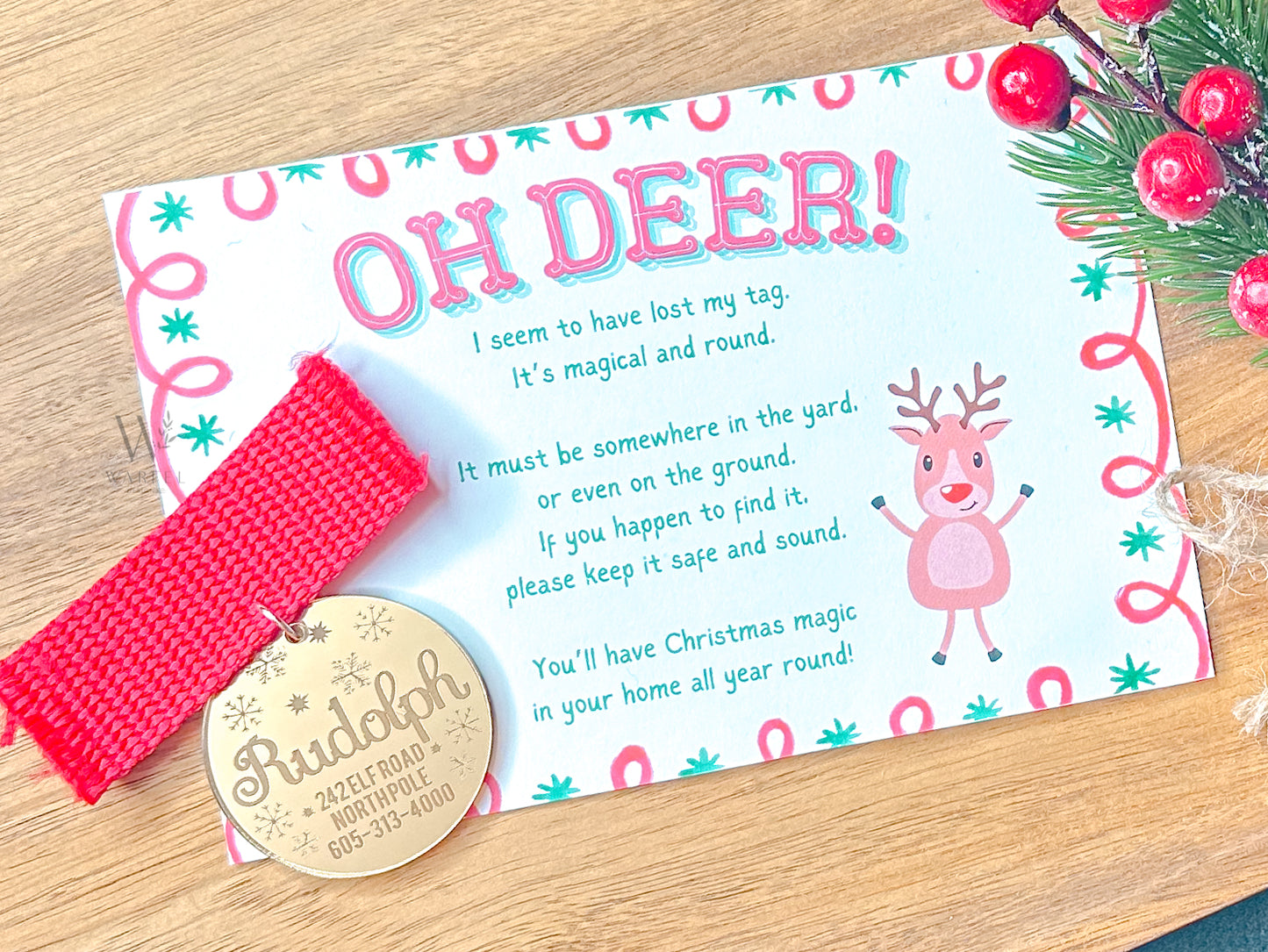Rudolph’s lost tag with letter