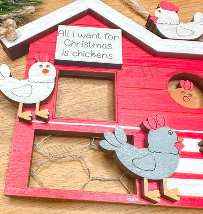 Chicken Coop Christmas ornament