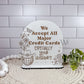 Funny Husband Quote, We Accept Card Payments Sign, Disco Ball Credit Card sign