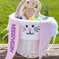 Bunny Easter Basket – Custom Easter Bunny Basket with Name on Ears