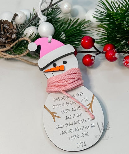 Snowman Height Tracker Ornament
