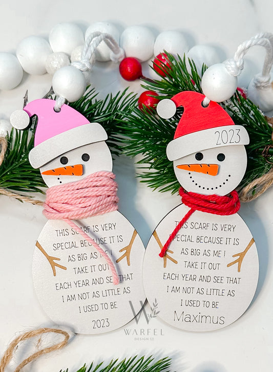 Snowman Height Tracker Ornament