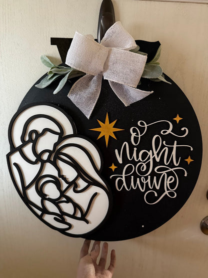 O' Night Divine Door Hanger