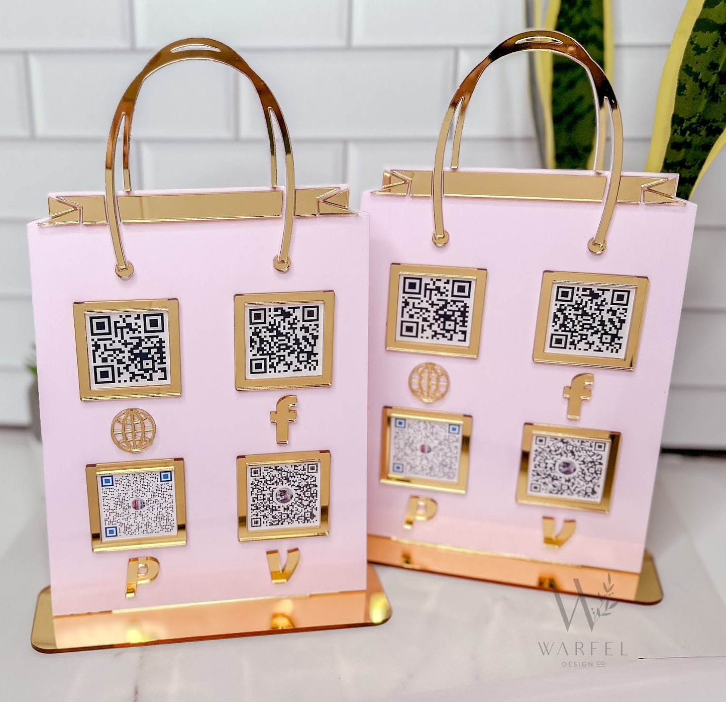 Shopping bag QR Code sign, Scan to pay acrylic sign, Social Media Sign, Custom business sign, Payment sign for craft shows vendor events