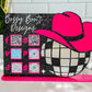 Cowgirl Disco Ball QR Code Sign: Custom Western Business Decor
