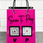 Shopping bag QR Code sign, Scan to pay acrylic sign, Social Media Sign, Custom business sign, Payment sign for craft shows vendor events