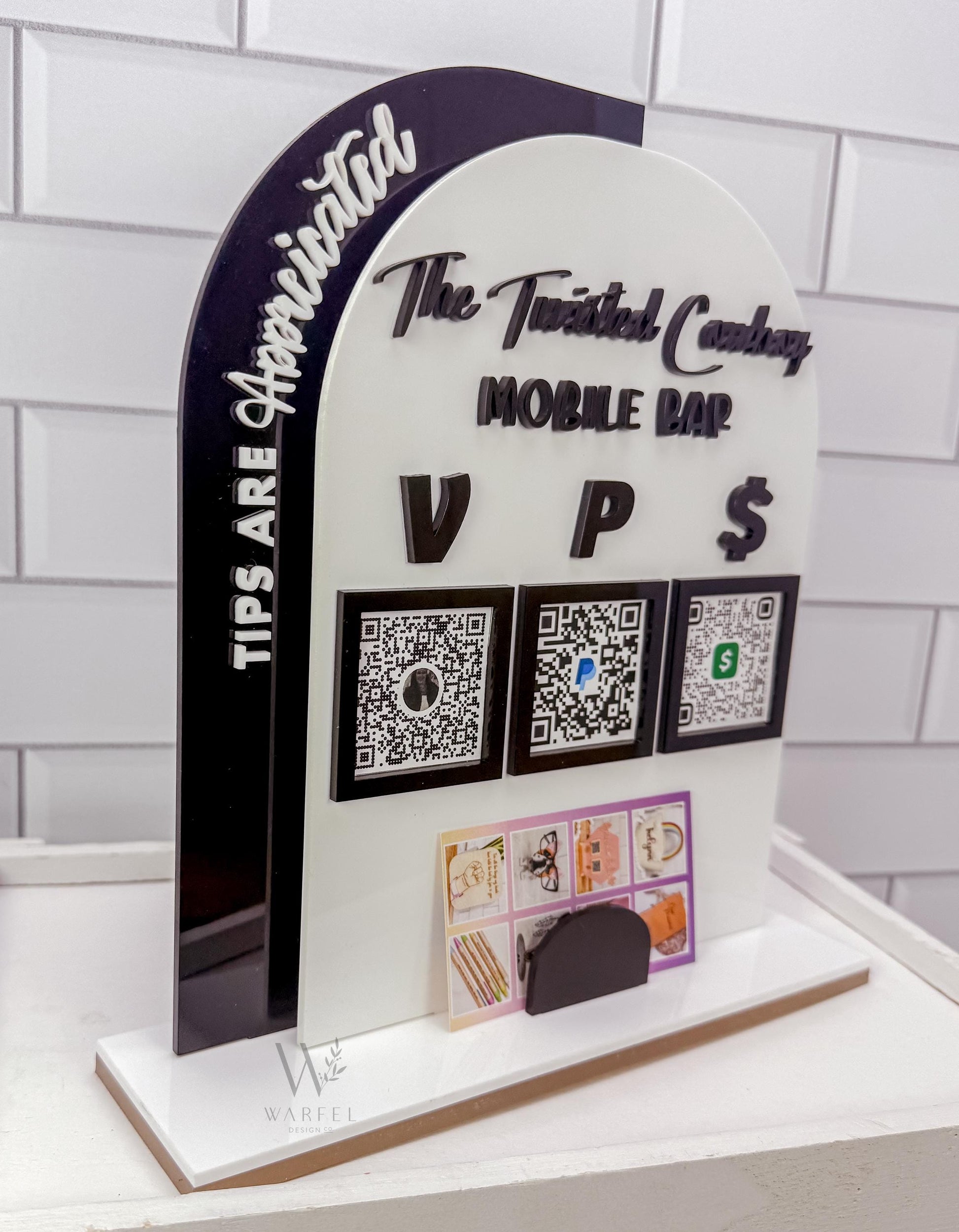 Custom Scan to Pay QR Code Sign, Venmo, Cash App, PayPal Acrylic Sign, Small Business Display, Vendor Table Payment Sign, shopping bag