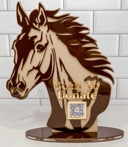 Custom Scan to Pay QR Code Sign Venmo CashApp PayPal Small Business Vendor Table Payment Sign Bartender tip jar laser cut Wedding sign decor