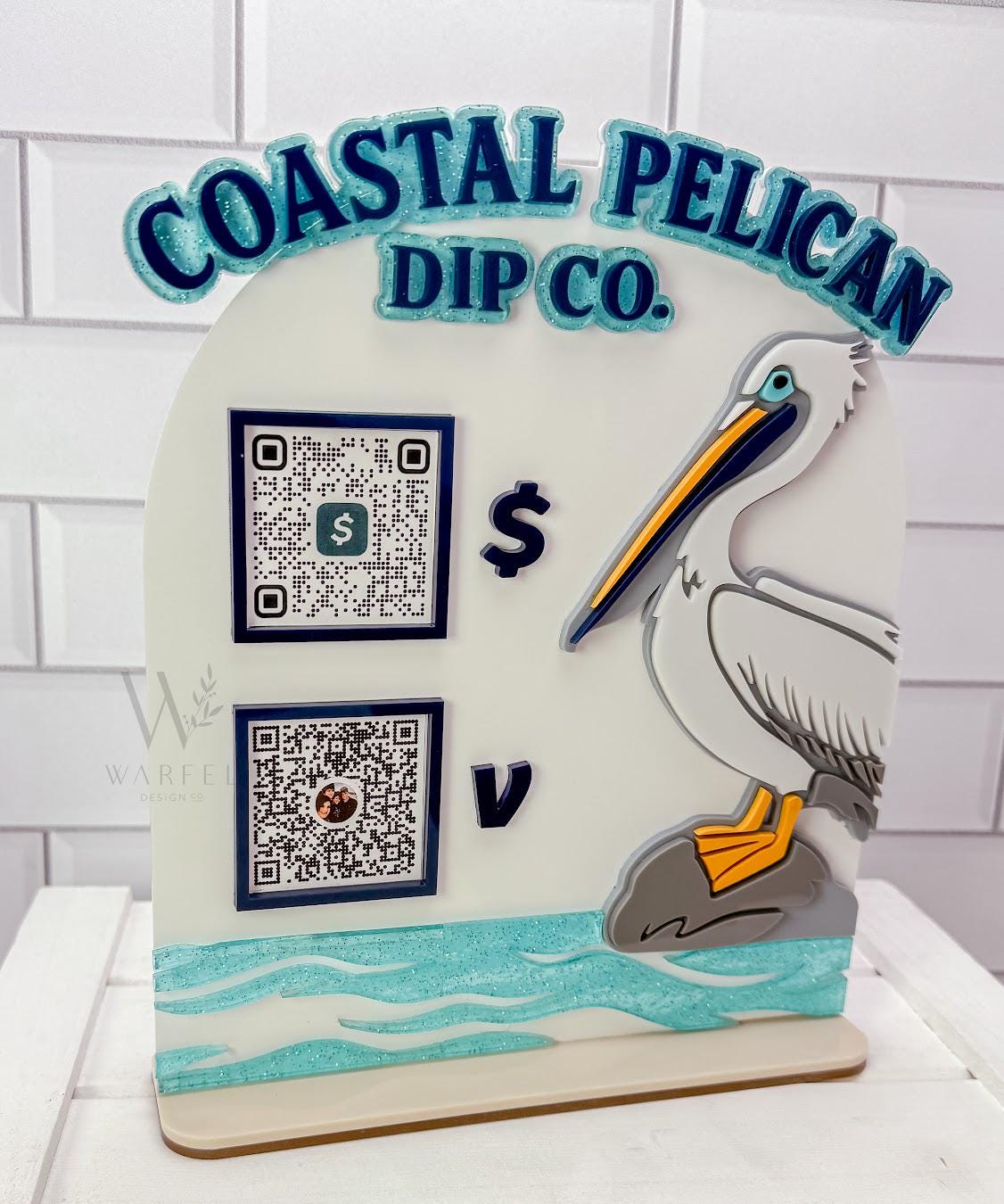 Custom Scan to Pay QR Code Sign Venmo CashApp PayPal Small Business Vendor Table Payment Sign Bartender tip jar laser cut Wedding sign decor