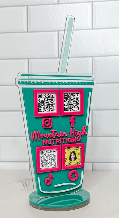 Custom Scan to Pay QR Code Sign, Venmo, Cash App, PayPal Acrylic Sign, Small Business Display, Vendor Table Payment Sign, shopping bag