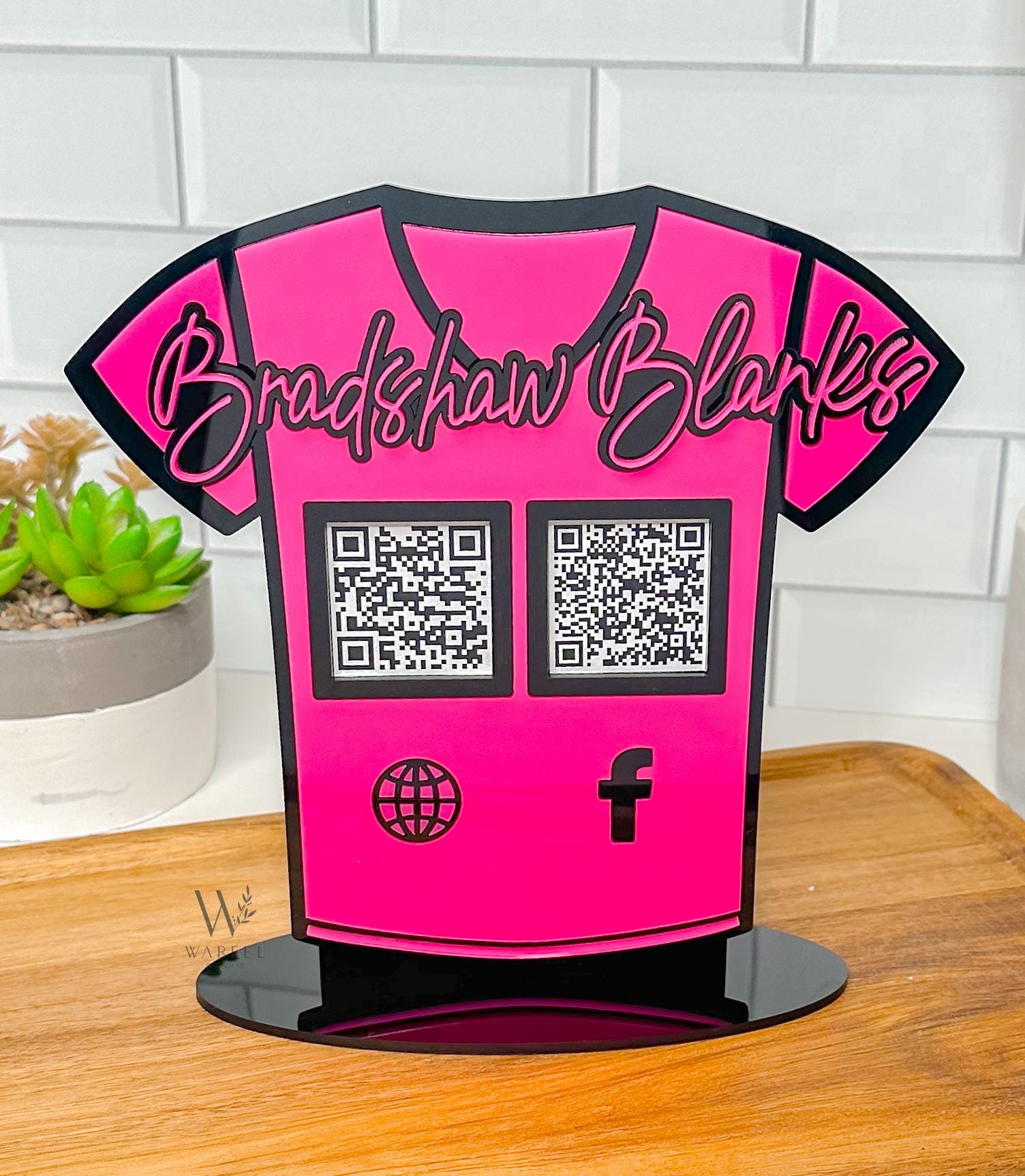 Custom Scan to Pay QR Code Sign Venmo CashApp PayPal Small Business Vendor Table Payment Sign Bartender tip jar laser cut Wedding sign decor