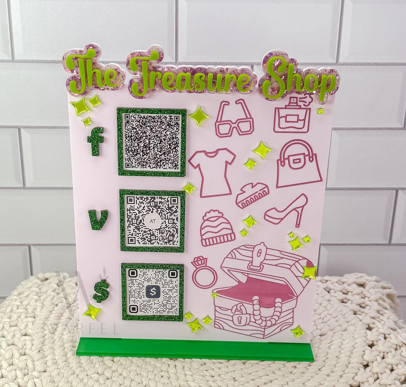 Custom Scan to Pay QR Code Sign Venmo CashApp PayPal Small Business Vendor Table Payment Sign Bartender tip jar laser cut Wedding sign decor