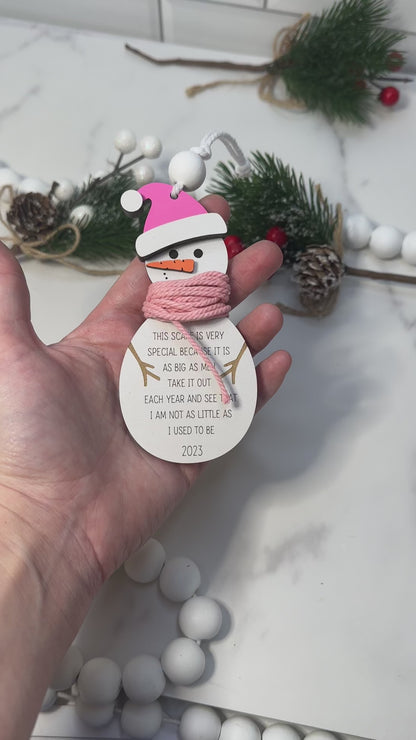 Snowman Height Tracker Ornament