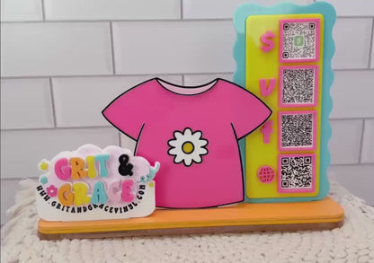 Custom Scan to Pay QR Code Sign, Venmo, Cash App, PayPal Acrylic Sign, Small Business Display, Vendor Table Payment Sign, shopping bag