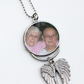 Double-Sided Angel Photo Charm – Memorial Pendant or Ornament
