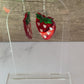 Strawberry Dangle Earrings – Mirror Acrylic Fruit Jewelry