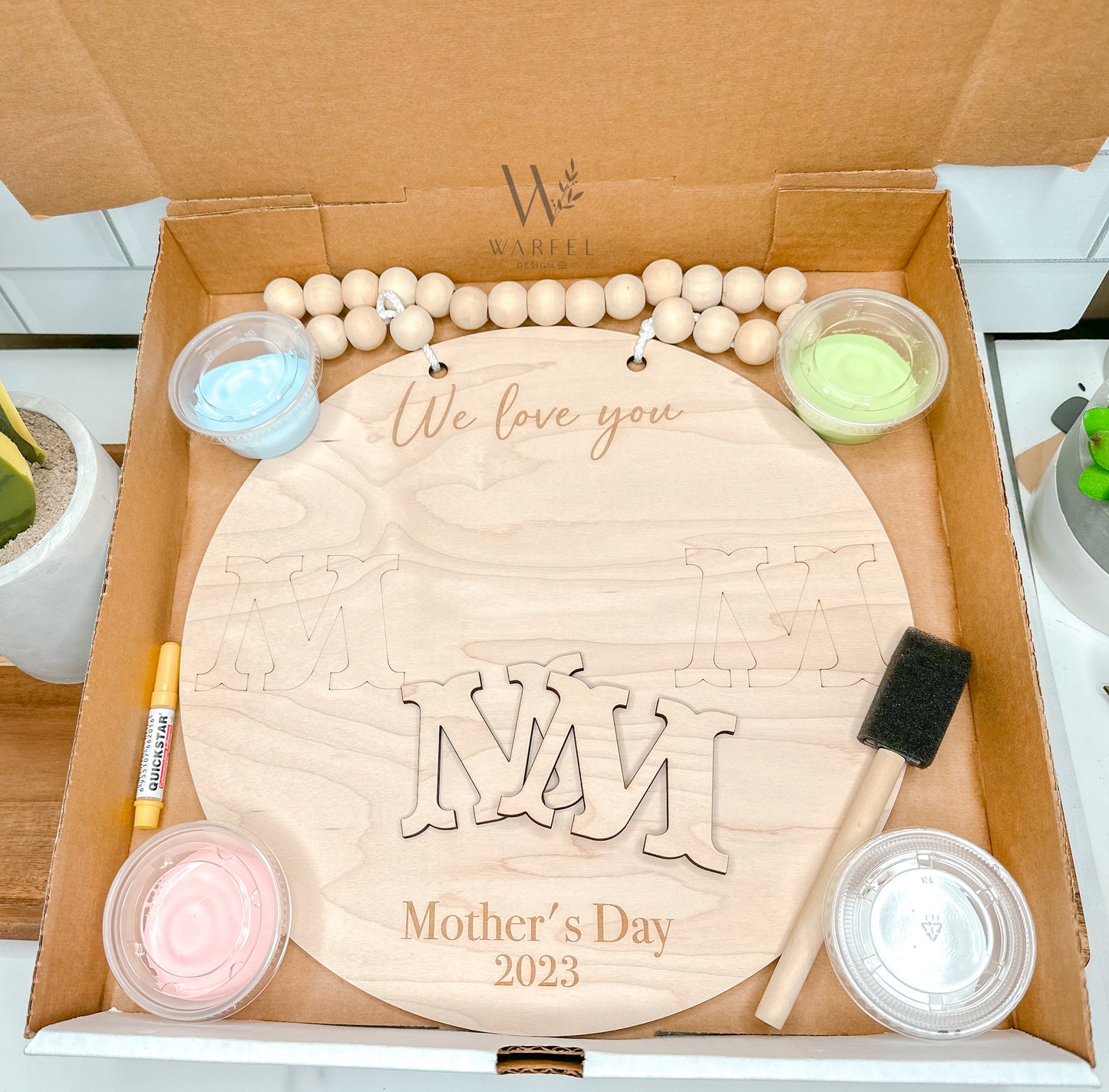 DIY Handprint Sign - Mother's Day