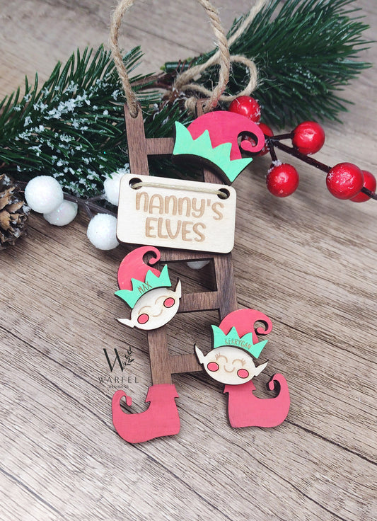 Elf family ornament