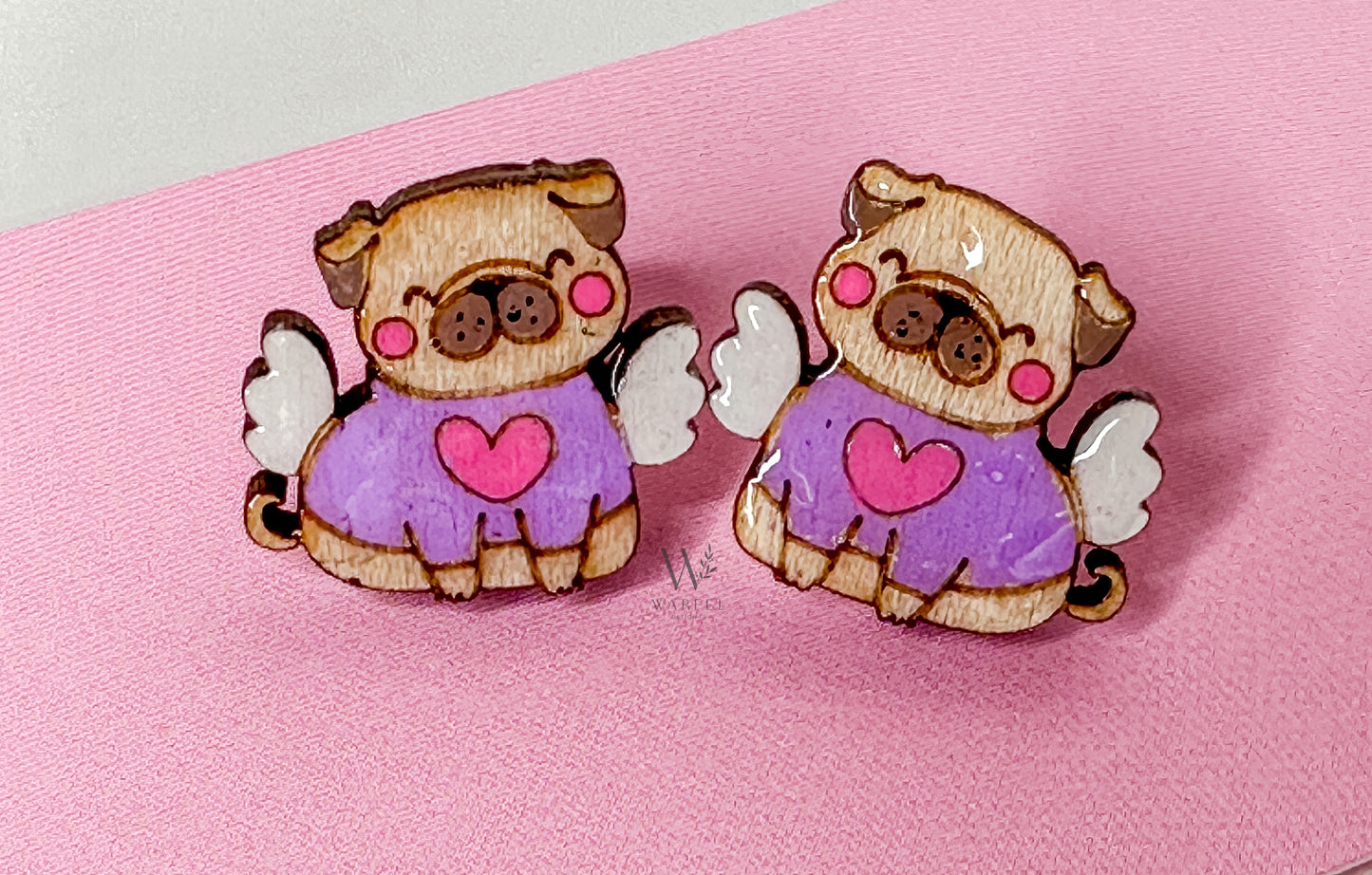 Pug earrings