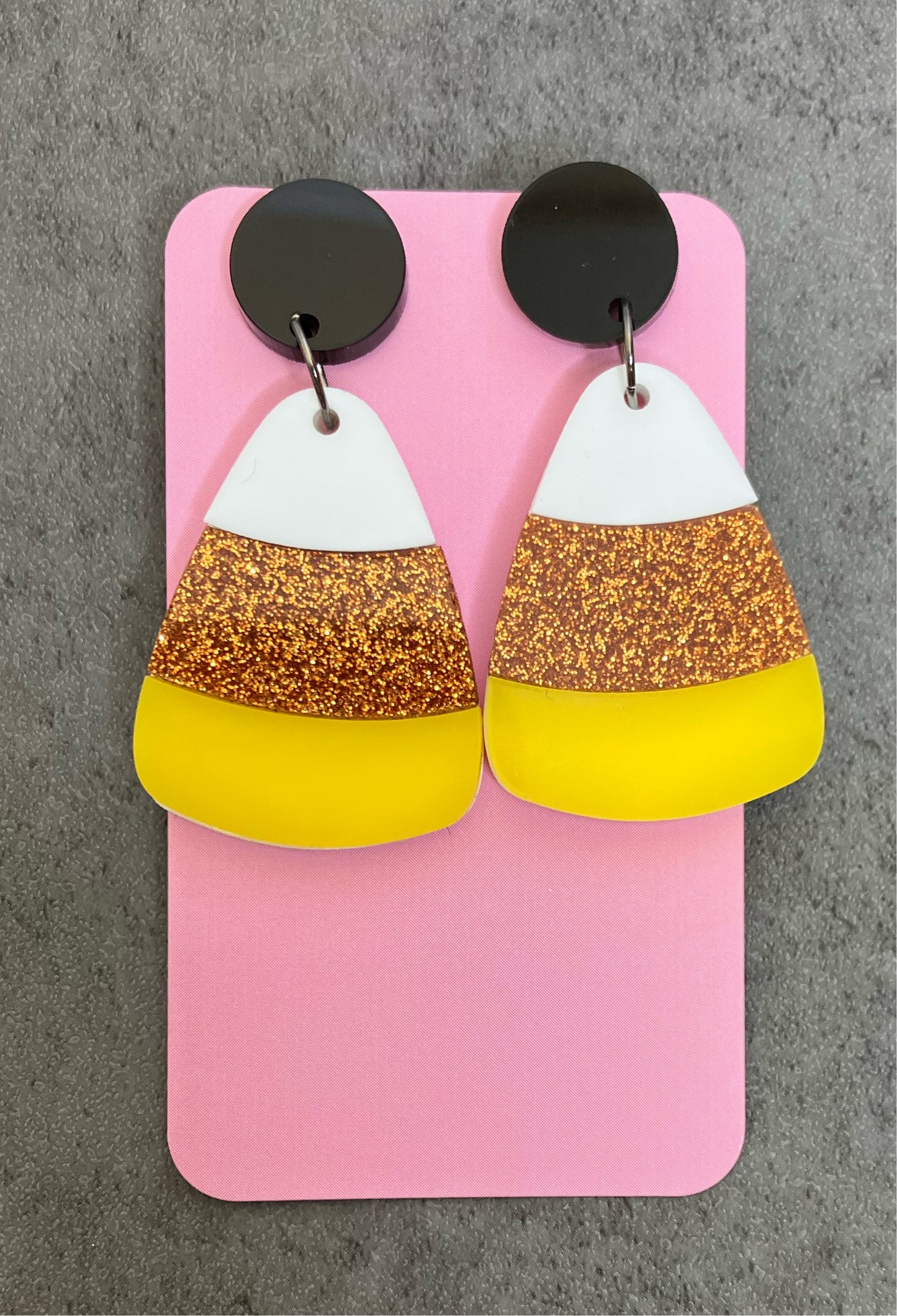 Candy corn earrings