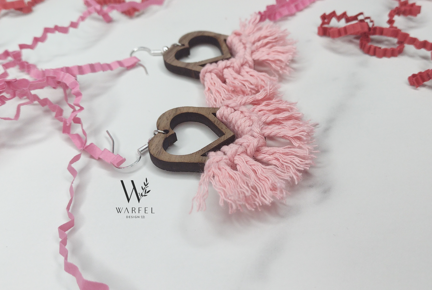 Heart Macramé Earrings