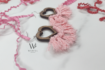 Heart Macramé Earrings