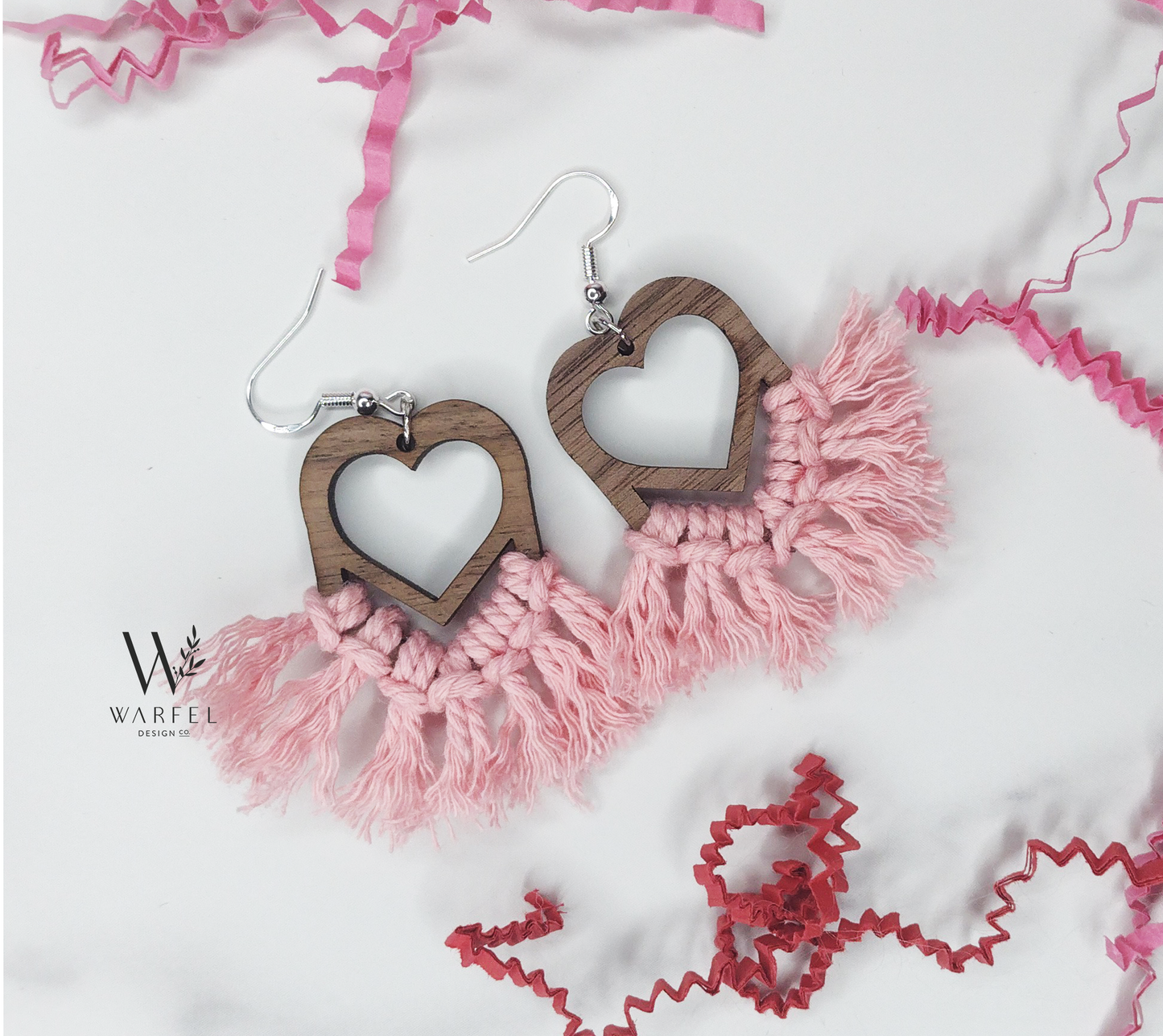 Heart Macramé Earrings