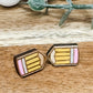 Pencil Stud Earrings – Hand-Painted Wooden Teacher Gift