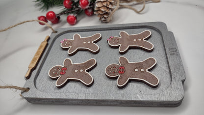 Gingerbread family cookie ornament