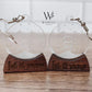 Let It Snow Snowglobe Earrings – Acrylic & Walnut Wood Winter Earrings